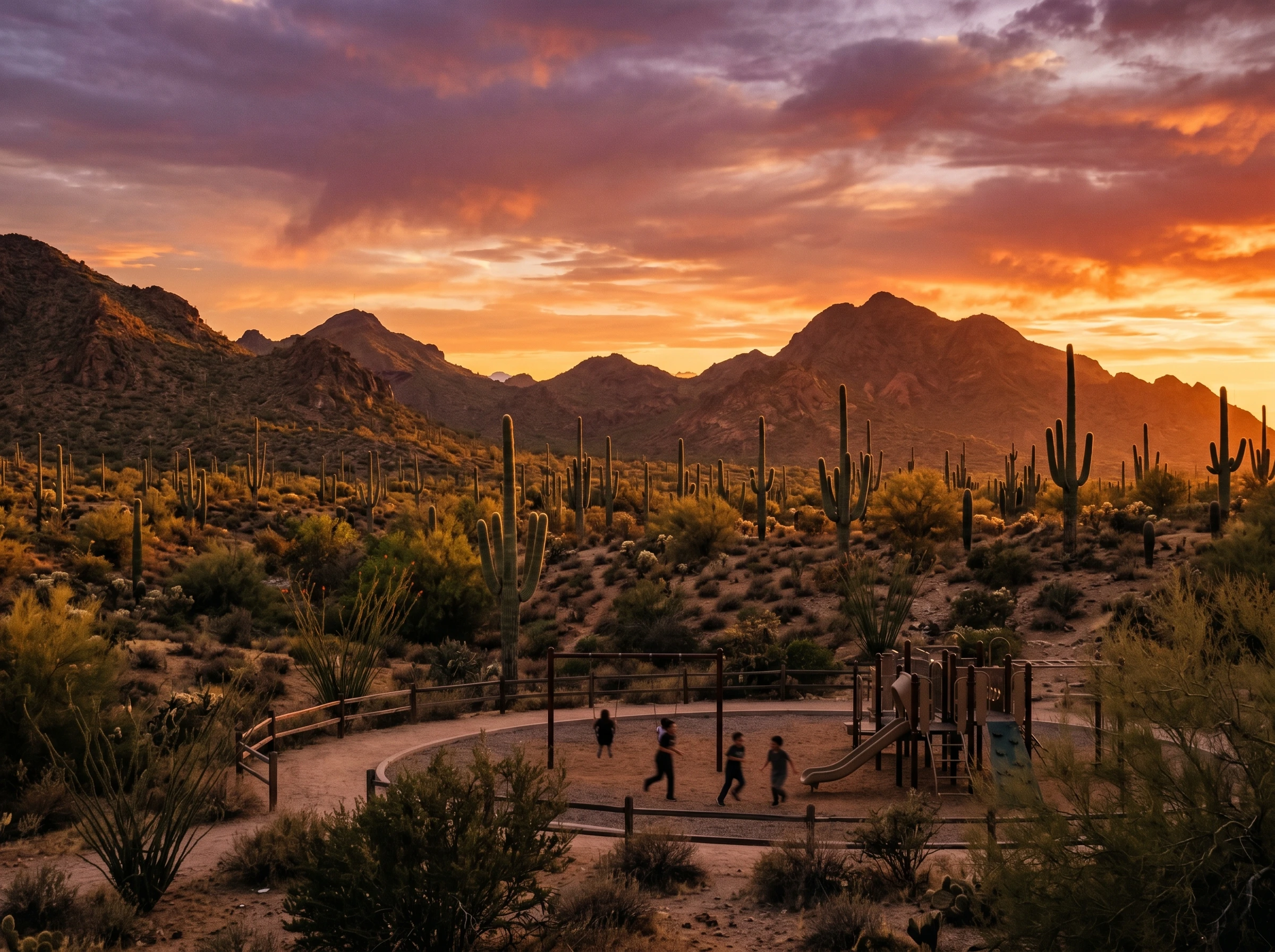 Phoenix skyline with kids activities
